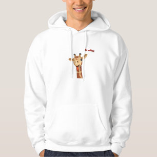 emoji winking tongue out giraffe face   hoodie