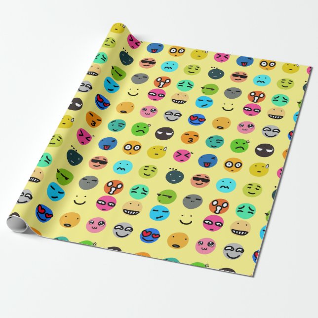 emoji wrapping paper (Unrolled)