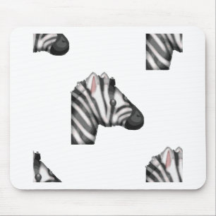 emoji zebra mouse mat