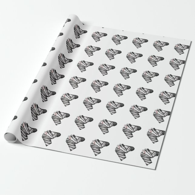 emoji zebra wrapping paper (Unrolled)