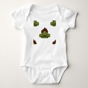 emoji zombie man baby bodysuit
