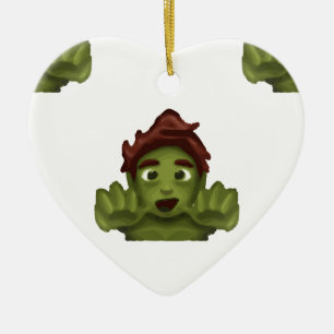 emoji zombie man ceramic tree decoration