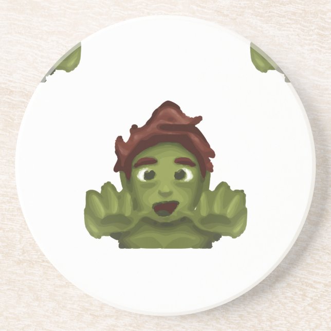 emoji zombie man coaster (Front)