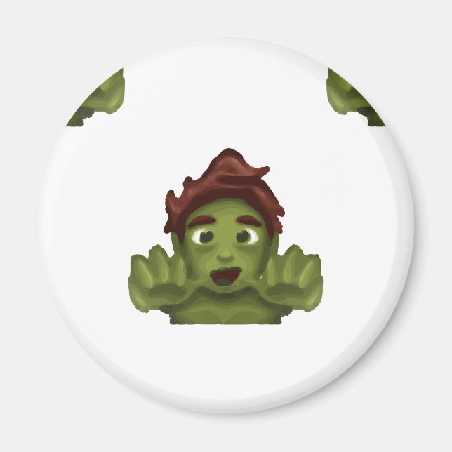 emoji zombie man magnet (Front)