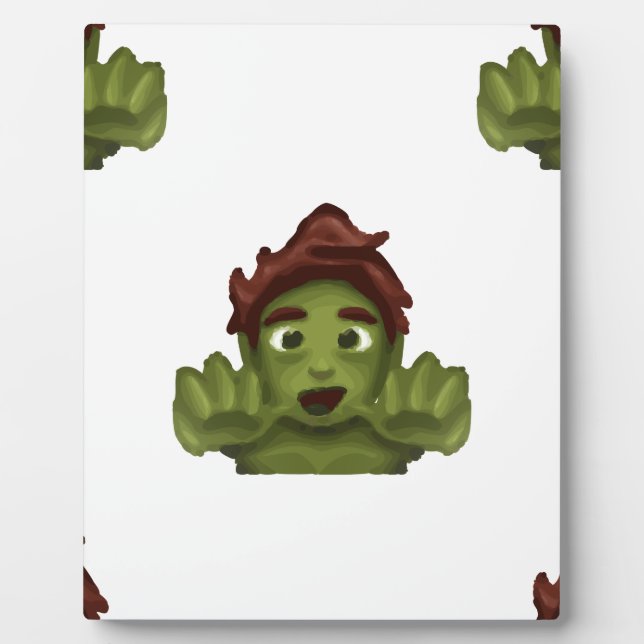 emoji zombie man plaque (Front)