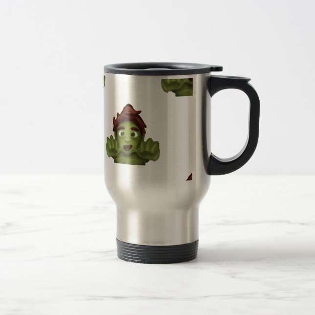 emoji zombie man travel mug (Right)