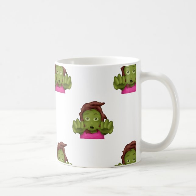 emoji zombie woman coffee mug (Right)