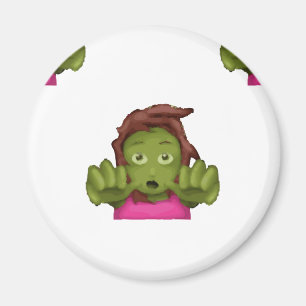 emoji zombie woman magnet