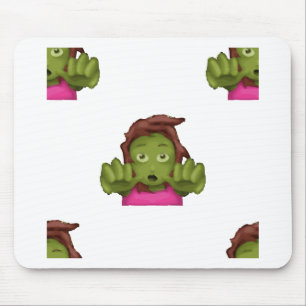 emoji zombie woman mouse mat