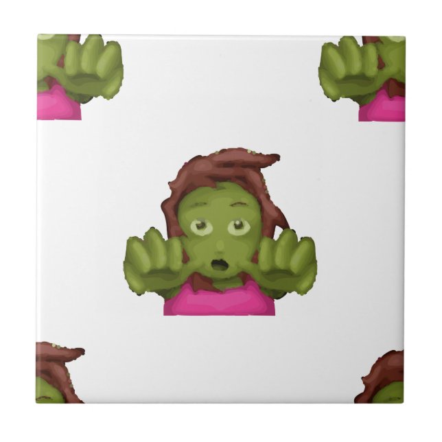 emoji zombie woman tile (Front)