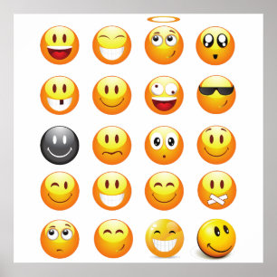 emojis art poster