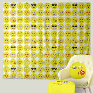 Emojis Backdrop Tapestry