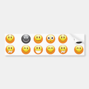 emojis bumper sticker