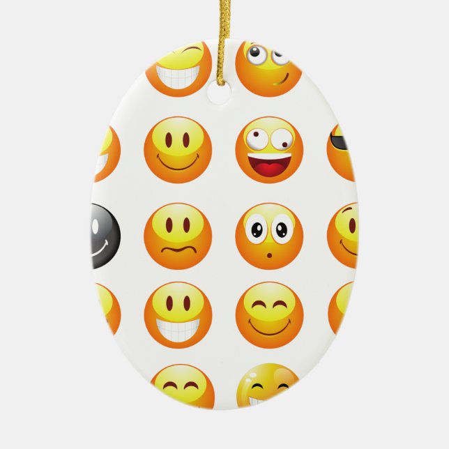emojis ceramic tree decoration (Front)