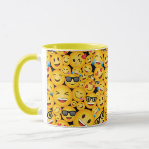 Emojis Coffee Cup Emoticons Happy Faces Mug