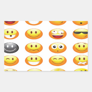 emojis rectangular sticker