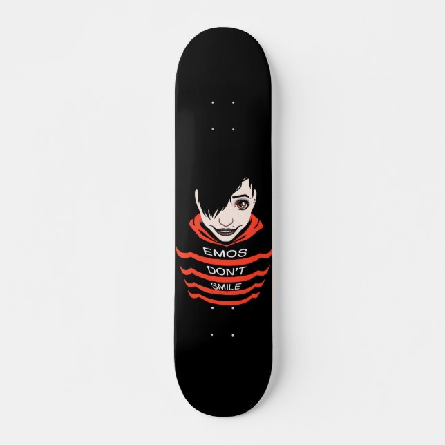 Emos Don't Smile Skateboard (Front)