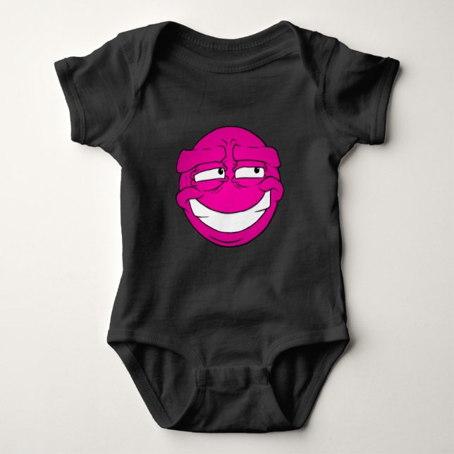 Emote Face Baby Bodysuit (Front)
