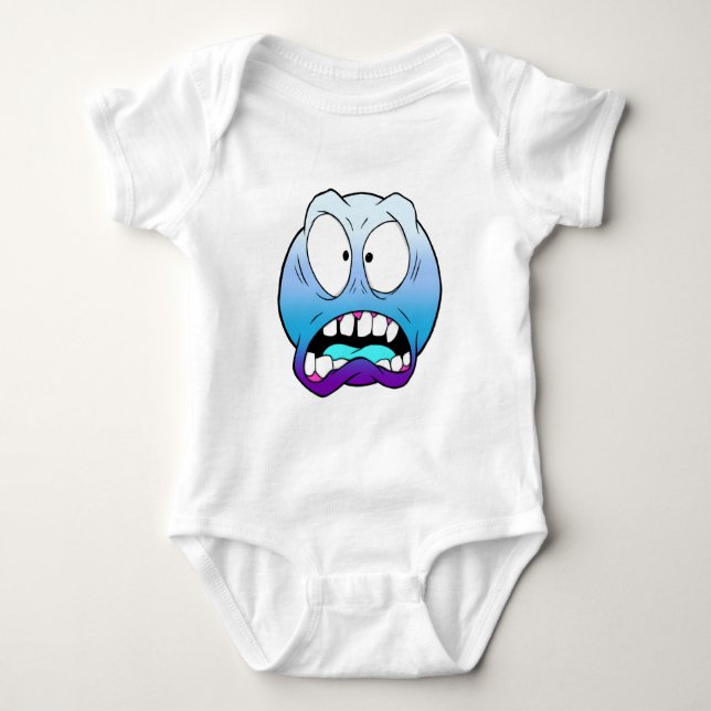 Emote Face Baby Bodysuit (Front)