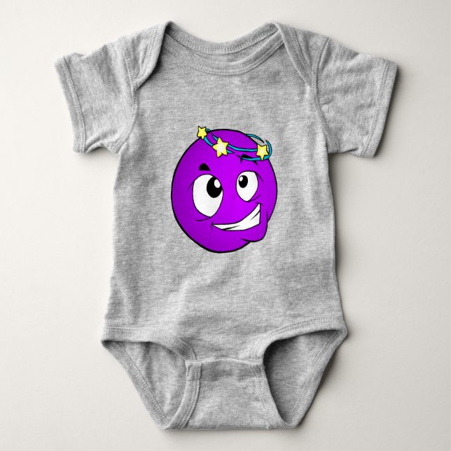 Emote Face Baby Bodysuit (Front)