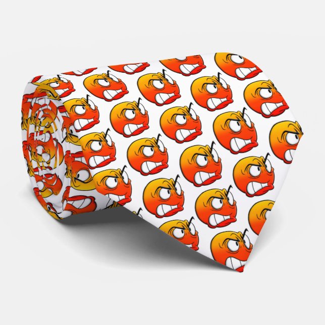 Emote Face Neck Tie (Rolled)