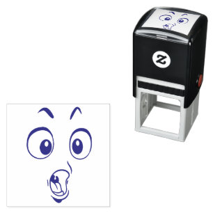 Emotican Face  Self-inking Stamp