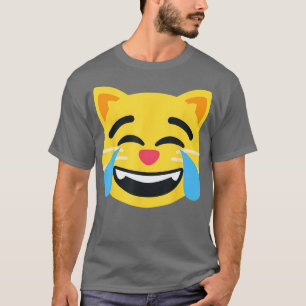 Emoticon Cat Face with Tears of Joy  T-Shirt