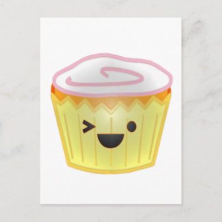Emoticon Cupcake Postcard