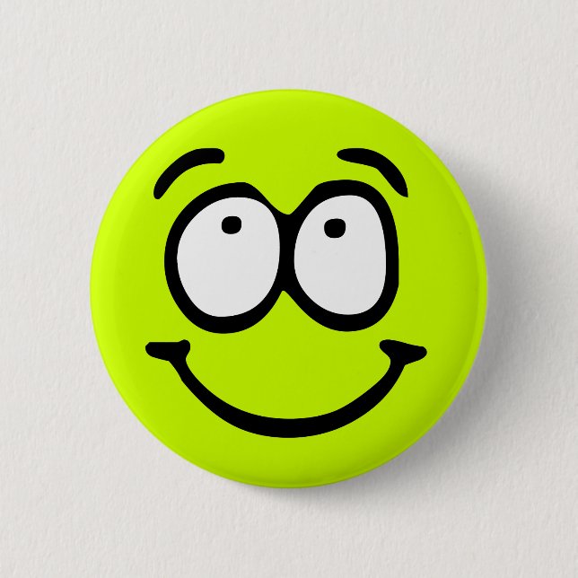 Emoticon Customisable Background Button (Front)