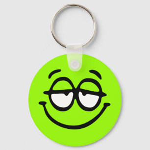 Emoticon Customisable Background Keychain