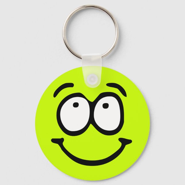Emoticon Customisable Background Keychain (Front)