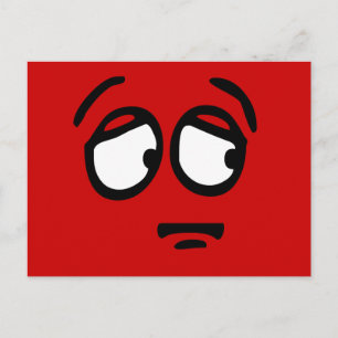 Emoticon Customised Background Postcard