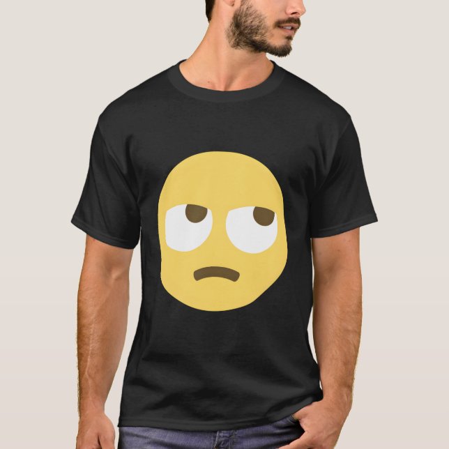 Emoticon Face With Rolling Eyes Eye Roll T-Shirt (Front)
