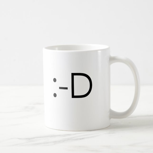 Emoticon - grin coffee mug (Right)