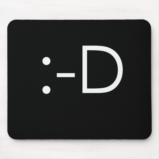 Emoticon - grin mouse mat (Front)