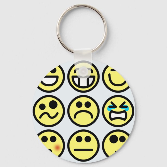 emoticon happy face key ring (Front)