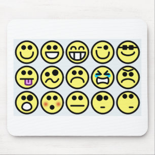 emoticon happy face mouse mat