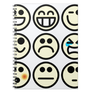 emoticon happy face notebook