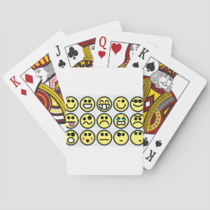 emoticon happy face playing cards
