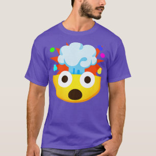 Emoticon Shocked Face with Exploding Head Premium  T-Shirt