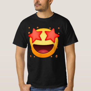 Emoticon Star Struck Star Eyes Smiling Face Starry T-Shirt