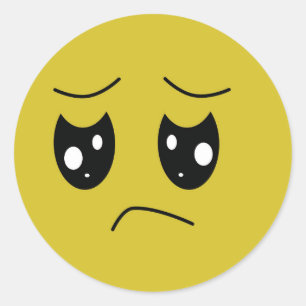 emoticon unhappy classic round sticker