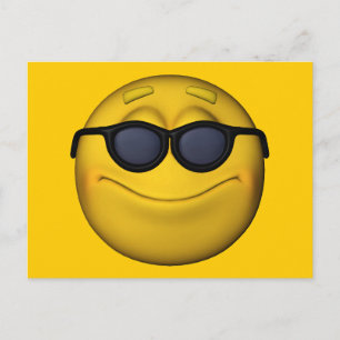 Emoticon With Sunglasses Postcard