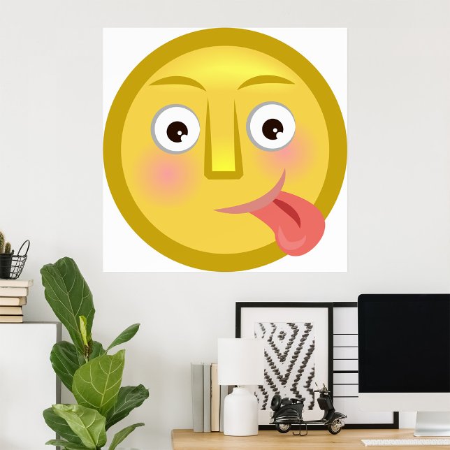 Emoticon With Tongue Out Poster (Creator Uploaded)