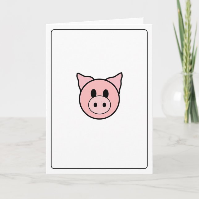 Emoticons - piggy card (Front)