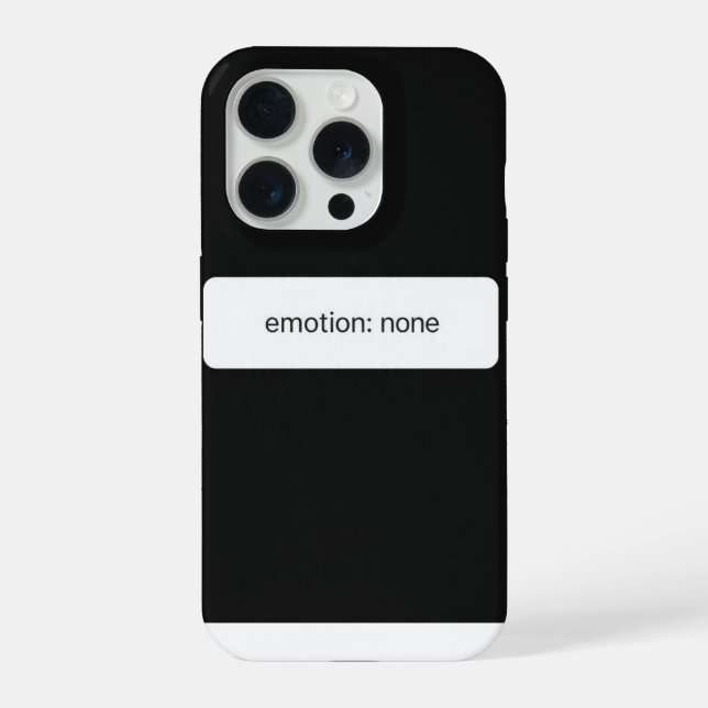 Emotion None Minimal Tech Phone Case AI Humour (Back)