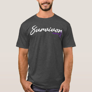 Emotional Abuse Awareness Survivor Glitter Ribbon T-Shirt