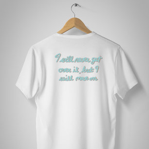 Emotional Affirmation Hand Lettered Blue Ink Tri-Blend Shirt