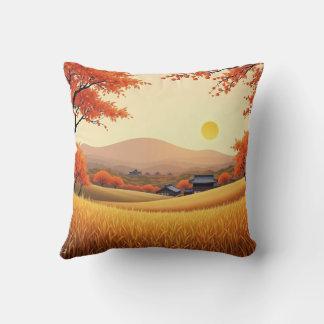 Emotional autumn scenery cushion