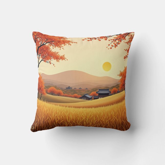 Emotional autumn scenery cushion (Back)